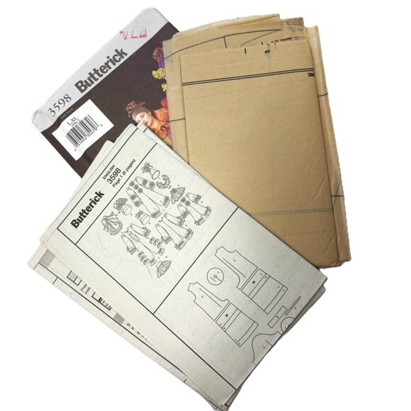 Butterick 3598 Sewing Pattern Cirque de Soleil Pierot Clown Costume - Picture 3 of 7